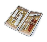 JIANBOHAIRS Kit Manucre Pedicure Kit de manucure Professionnel en Acier Inoxydable 10 pièces, kit de Coupe-Ongles, Outils de Soins des Ongles Portables personnels avec étui de Voyage Luxueux