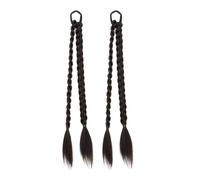 JIANBOHAIRS Lot De 2 Extensions Cheveux Synthétiques Tressés En Queue Cheval Avec Élastique For Femmes, Accessoires Capillaires À Porter Au Quotidien, 45,7 Cm Daily Wear(4)