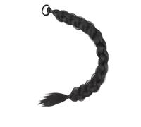 JIANBOHAIRS Lot De 2 Extensions De Queue De Cheval Tressées Avec Élastiques, Cheveux Synthétiques Doux For Femmes Et Filles, Usage Quotidien, 61 Cm Daily Wear(1)