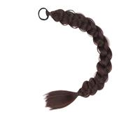 JIANBOHAIRS Lot De 2 Extensions De Queue De Cheval Tressées Avec Élastiques, Cheveux Synthétiques Doux For Femmes Et Filles, Usage Quotidien, 61 Cm Daily Wear(4)