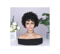 JIANBOHAIRS Perruque Afro Dreadlock 6 pouces Twist Braids Perruques Pixie Cut Afro Twists Dreadlocks Crochet Hair for Femmes Noires Naturel Noir for Thinning Hair