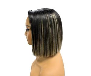 JIANBOHAIRS Perruque Lace Front 2x6, raide comme une os, en cheveux humains vietnamiens, densité 200, sans colle, for femmes (200 g) for Thinning Hair(P1b/27)