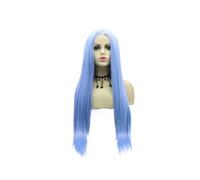 JIANBOHAIRS Perruque Synthétique Bleue Longue Et Lisse, Sans Colle, For Femme for Thinning Hair
