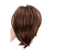 JIANBOHAIRS Ponytail Extension, 8" Mini Claw Clip In Ponytail Hair Extensions Natural Straight Wavy Messy Bun Hair Pieces For Women With Short Thin Hair Daily Wear(2M30)