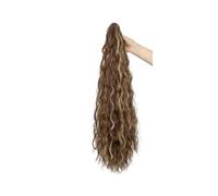 JIANBOHAIRS Ponytail Extension Claw 26" Curly Pony Tail Clip in Claw Hair Extensions Fluffy Natural Looking Synthetic Hairpiece for Women Daily Wear(9H24)