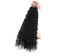 JIANBOHAIRS Queue de cheval synthétique bou et crépue de 45 cm de long, postiche afro avec élastique, for femme noire, idéale for un cosplay quotidien ou une fête. Daily Wear(1B)