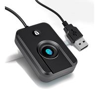 JIANBOLAND Lecteur d'empreintes digitales USB pour Windows 10/11, lecteur d'empreintes digitales Windows Hello avec écran de verrouillage en un clic, configuration automatique du pilote avec câble de