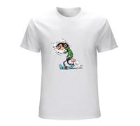 JIANBRAND Sleepy Special Tshirt Gaston Lagaffe Comics Design Gift Idea T Shirt Stuff White L