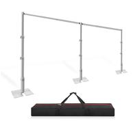 Jiang&Rong 3 x 6 m Support Toile de Fond Photo, Réglable,Stable | 10 x 20 ft Trépied Pipe-and-Drape robuste pour studio photo, stand d'exposition ou arrière-plan photo