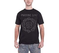 JIANG82LEI Paradise Lost T Shirt Crown of Thorns Band Logo Mens Black T-Shirts à Manches Courtes(Medium)