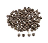 Jiangbered 100 Cloches de Noël, Colliers, Bracelets, Décorations, Loisirs Créatifs pour Enfants, Bronze Antique 6mm