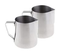 Jiangbered 2X Pichet Fonte Cire Pichet Verseur Bougie Pichet INOX 304 Pichet Mousseur Lait Résistant Chaleur Poignée Confortable Usage Bougie Savon Boissons