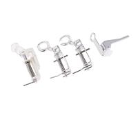 Jiangbered 4 Pièces Embroidery Foot Ensemble Pieds de Broderie Pieds Presseur Darning Pieds Fermés et Ouverts Accessoires pour Machine à Coudre Acier Inoxydable