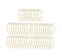 Jiangbered 50 Pièces Serre-tête Métal Cerceau Vierge Accessoire Bandeau Structure Fil pour Création de Couronnes Artisanat Spectacle Adapté Aux Enfants, or