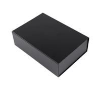 Jiangbered Boîte à Cadeaux avec Couvercle, Emballage Cadeau, Réutilisable, En Carton Robuste, Pliable, Facile à, Idéale pour Les Anniversaires et Noël, Noir, M