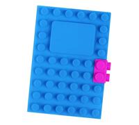 Jiangbered Carnet/organiseur A6 à Motif de Blocs de Construction, 100 Pages, Couverture Souple En Silicone, Pages Détachables, Idéal pour L'école, L'univ, Bleu