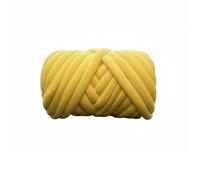 Jiangbered Diy Fil Chenille Tube Tricot Polyester Velours Facile à Travailler Lavable en Machine Convient pour Débutant Artisanat Décoration Maison Tapis Sol Coussin Lit Animal, Yellow, 250G