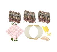 Jiangbered Ensemble de 12 Centres de Table Floraux en Métal avec Support pour Décoration de Mariage DIY (12 Pièces)