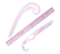 Jiangbered Ensemble de Règles Courbes, Règles de Couture, Outils de Couture pour Créateurs et Tailleurs, 3 pièces