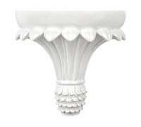 Jiangbered Étagère Murale avec Porte-Bijoux, Décor Rétro Européen, Polyvalente et Créative, Support pour Petites Statuettes et Petits Pots de Fleurs pour, Blanc Grand