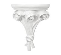 Jiangbered Étagère Murale avec Porte-Bijoux, Décor Rétro Européen, Polyvalente et Créative, Support pour Petites Statuettes et Petits Pots de Fleurs pour, Blanc Petit