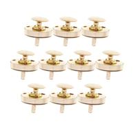 Jiangbered Lot de 10 Boutons Magnétiques en Métal, Outils de Couture, Boutons de Fixation avec Rivets Double Face pour Travaux du Cuir, Vêtements, Projets de Loi, Or 18mm
