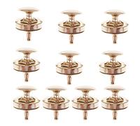 Jiangbered Lot de 10 Boutons Magnétiques en Métal, Outils de Couture, Boutons de Fixation avec Rivets Double Face pour Travaux du Cuir, Vêtements, Projets de Loi, Or 14mm
