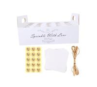 Jiangbered Plateau à Confettis en Forme de Cornet, Boîte de Présentation en Papier pour Mariage, Présentoir, Boîte de Rangement, Support à Faire Soi-même pour FI, Blanc et 20 Trous
