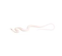 Jiangbered Serpent Jouet Réaliste, Modèle Flexible, Faux Jouet en Caoutchouc pour Faire des Farces et Apprendre, Accessoire de Fête Adapté Aux Enfants, Blanc