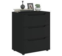 Jiangboyue-4108285 VISNES Buffet en matériau dérivé du bois Noir 60 x 40 x 73 cm