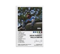 JIANGDANPPBEM Poster J. COLE 2014 Forest Hills Drive - Décoration de votre espace - Définissez votre style - 40 x 60 cm sans cadre - J. COLE 2014 Forest Hills Drive-1