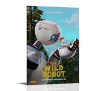 JIANGDANPPBEM Poster The Wild Robot Poster Deco Motif Robot Sauvage Cadre 60 x 90 cm