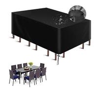 Jianghu Art Baches ImperméAbles pour Exterieur 120x90x100cm Housse De Protection Salon De Jardin, Housse Exterieure Mobilier Jardin pour Table, Canapé, Inclinable, Chaises, Noir