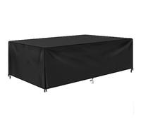 Jianghu Art Housse Salon de Jardin 260x120x100cm Exterieur Bache Table De Jardin, Housse de Table ExtéRieur BâChe de Protection éTanche Tissu Oxford ImperméAble, RéSistance au Vent, Anti-UV