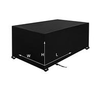 Jianghu Art Housse Salon de Jardin 280 x 220 x 85 cm, Rectangulaire Imperméable Bache de Protection Exterieur Housse de Meuble - 600D Oxford Tissu Housse Table de Jardin-Noir