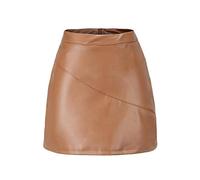 JiangKui Jupe en Cuir Pu Jupe Extensible Élastique Été Femmes Jupe Courte en Cuir Vêtements Pour Femmeschameau, s