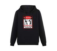 JIANGPANGUANLAN Warning to Avoid Injury Don't Tell Me How to Do My Job Men Hoodies Unisex Tee Black Pullover Sweatshirts M
