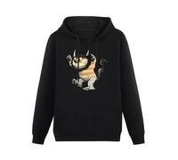 JIANGPANGUANLAN Where Wild Things are Retro Ren Book Movie Men Hoodies Unisex Tee Black Pullover Sweatshirts 3XL