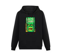 JIANGPANGUANLAN White Zombie Monster Yell Men Hoodies Unisex Tee Black Pullover Sweatshirts S
