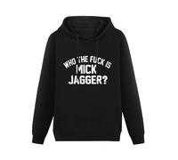 JIANGPANGUANLAN Who The Fuk is Mick Jagger Men Hoodies Unisex Tee Black Pullover Sweatshirts 3XL