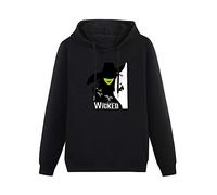 JIANGPANGUANLAN Wicked The Musical Men Hoodies Unisex Tee Black Pullover Sweatshirts L