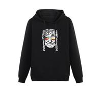 JIANGPANGUANLAN Wil-Lie Nel-Son Men Hoodies Unisex Tee Black Pullover Sweatshirts L