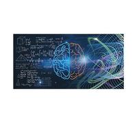 JIANGSHANDAIYOUCAIREN Abstrait cerveau anatomie poster impression gauche et droite hémisphère cérébral huile peinture murale décoration de bureau sans cadre-30x60cm