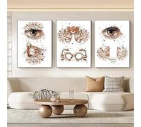 JIANGSHANDAIYOUCAIREN Anatomie médecine optométrie mur d'oeil Art Peinture sur toile affiche impression abstraite médecin Bureau décoration de maison sans cadre-40x50cmX3