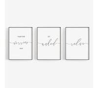 JIANGSHANDAIYOUCAIREN Devis salle de bain toile affiche art mural peinture salle de bain impression décoration de la maison sans cadre-50x70cmX3