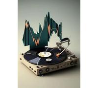 JIANGSHANDAIYOUCAIREN Poster de musique Vintage peinture à l'huile impression murale moderne décor de studio de musique sans cadre-A_30x40cm