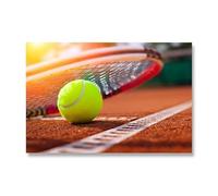 JIANGSHANDAIYOUCAIREN Tennis beat ball impression sur toile moderne Sports décoration murale salon poster sans cadre-A_40x50cm
