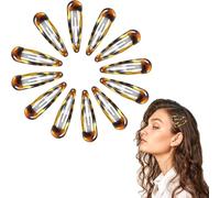 Jiangshaoshuai Lot de 12 pinces à cheveux en métal vintage en écaille de tortue, adaptées pour les femmes/filles, adaptées à tous les types de cheveux