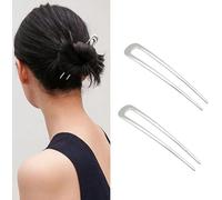 Jiangshaoshuai Lot de 2 pinces à chignon en forme de U en métal vintage pour femmes et filles