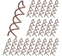 Jiangshaoshuai Lot de 20 pinces à cheveux en spirale, en alliage, avec tête ronde résistante aux rayures, convient aux femmes (marron)